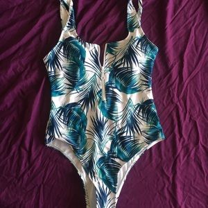 Launiq printed zipper design one piece
